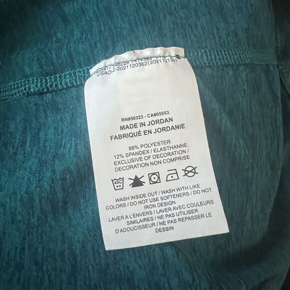 Nike Dri Fit Large Move to Zero Running Shirt Green Long Sleeve Crew Neck - Picture 9 of 11